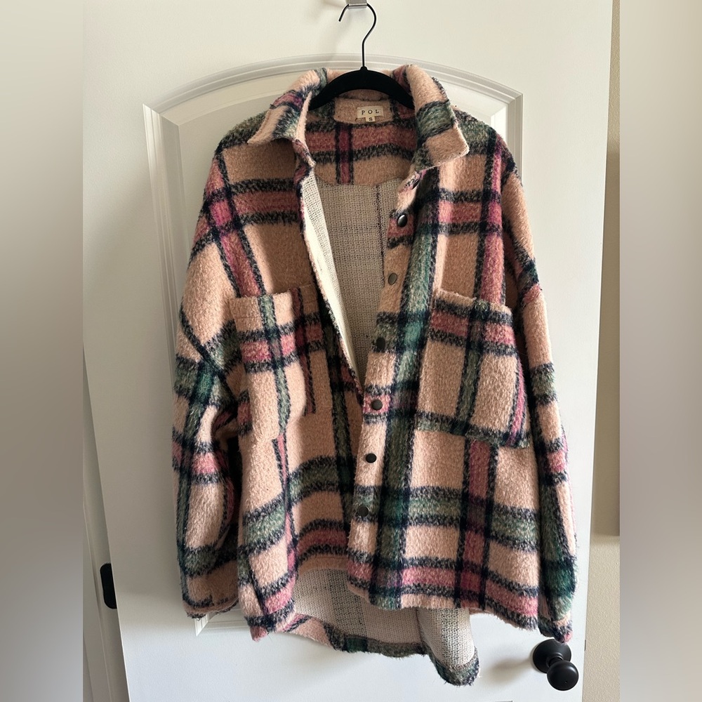 Boutique oversized plaid Shacket